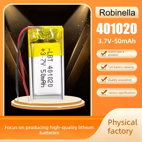 401020 3.7V 55mAh Lithium Polymer Battery Li-Po Rechargeable Cell for Bluetooth Headset Speaker Smar