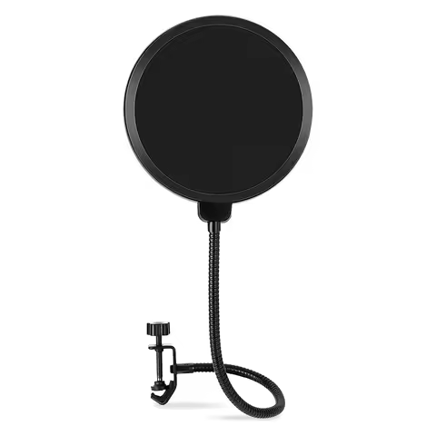 Microphone Pop Filter Studio Recording Dual Layer Pop Sound Filter Flexible Wind Screen for AM8T K68