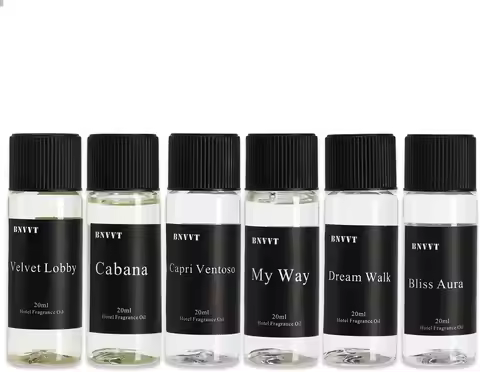 Hotel Diffuser Oil Fragrance Oil Set (6 x 20ml) – Luxury Aroma Oils for Diffuser, Inspired by Iconic