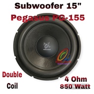 SUBWOOFER 15 Inch 850 Watt RMS DOUBLE COIL PEGASUS PG-1556