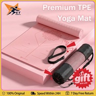 ET_Outdoors Yoga Mat Premium Thickened TPE 180x80cm (6/8mm) Non Slip Yoga Matt For Workout