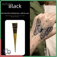 WITAK Henna Tattoo Cream, Temporary Semi-permanent Henna Paste Cone, Henna Tattoo Cream Easy-To-Use 