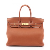 HERMES Birkin 35 手提包 I Taurillon Clemence Etrusque 二手 GHW