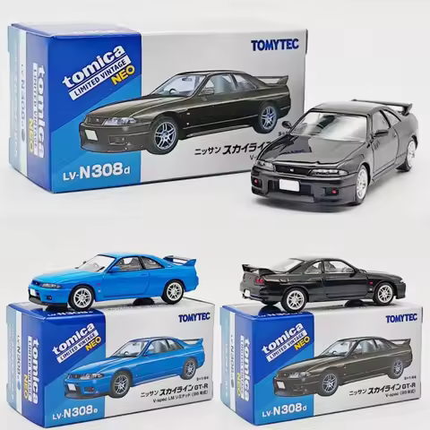 TOMY Tomica Limited Vintage Neo LV-N308d LV-N308e 1/64 Nissan GT-R V-spec Alloy Diecast Car Model Co