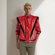 NEW Michael Jackson Thriller Scary Costumes Red Leather Jacket for Women Man Adults Dress Halloween 