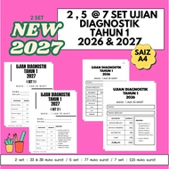 [SIAP PRINT ] 2 , 5 @ 7 Set Ujian Diagnostik Tahun 1 2027 | Ujian & Latihan Persediaan Tahun 1 Kemas