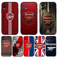 for Realme 3 5 6 7 8 Pro 5i 5s Q 6i 7i Arsenal Football Club Soft Black TPU Phone Case