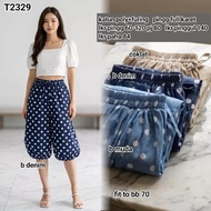 T2329 7per8 polka balloon pants