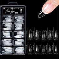 เล็บปลอมต่อเล็บ เล็บPVC เล็บปลอมติดเล็บ PVC TIP BLACK