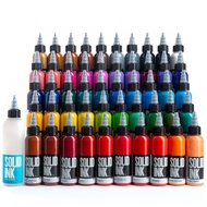 ️ Genuine Solid Ink 50 Color Set 1oz (30ml) - Full Color Palette - Easy to Mix Colors for tattooing