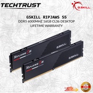 G.SKILL RIPJAWS S5 | BLACK | 6000MHz | 16GB (1x16GB) | CL36-36-36-96 1.35V | INTEL XMP | RAM DESKTOP