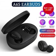 A6S TWS Wireless Bluetooth Earbuds - Noise Canceling Sports Gaming Office Headphones with Microphone