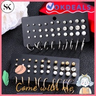 SK Earrings Set Fashion Women Girls Jewelry Hoop Ring