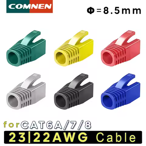COMNEN CAT7 CAT6A Strain Relief Boots 2-200pcs RJ45 Cable Connector Plug Covers Ethernet Network Cab