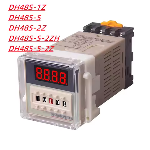 DH48S-2Z DH48S 0.01s-99H99M Digital Programmable Time Timer Relay Switch On Delay SPDT 2 Groups Cont