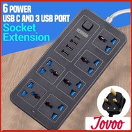 USB C + 3 USB Port 6 Universal Power Strip Extension Plug Power Socket Electric Sockets Elektrik Sok