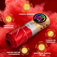 S4 Professional Wireless Tattoo Machine Pen 4.0MM 2000mAh Coreless Motor for Tattoo Artists with LCD