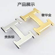 Suitable for Hermes Belt Buckle Head Pure Copper Men3.8Stainless Steel Button H Smooth Buckle Belt B