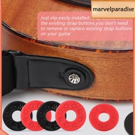 【Mapde】12 Pieces Guitar Shoulder Strap Locks Accessory Instrument Blocks Washer Safety Protector Ukulele String Spacer Musical