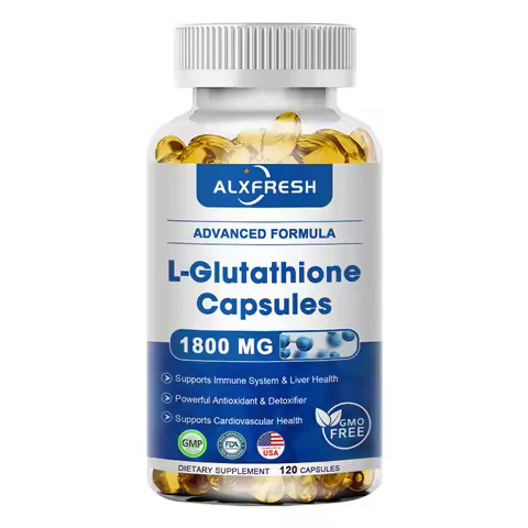 Alxfresh L-Glutathione 1800mg | L-Glutathione Reduced Supplement | Non-GMO & Gluten Free | Immunty S