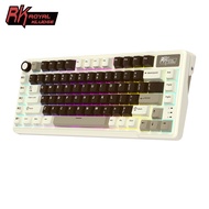 Royal Kludge RK L75 Mocha Grey 85 Key Diy Tri-Mode RGB Wired Bluetooth 2.4G Wireless  Mechanical Key