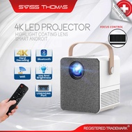 Swiss Thomas Mini Projector 4K UHD HDMI USB Android WiFi Bluetooth Portable Smart LED Projector 200 