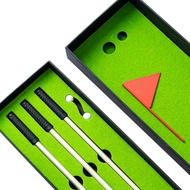 【In-demand】 Golf Pen Set Desk Toys Novelty Golf Clubs Pens With Balls And Flag