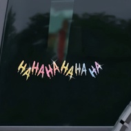 1pc  HAHAHAHA Dripping Rainbow Glitter Vinyl Sticker, Self-Adhesive, Conceals Scratches, Easy Peel N