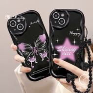 Purple Dreamy Butterfly Stars Bracelet Phone Casing For OPPO Realme 5 Pro 5i 5S 6i 7i 8 Pro 8i 10 11