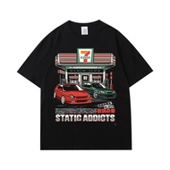 711 Store Car seven7 Simple Printed t-Shirt Short-Sleeved Male Korean Version Boys Top Short Class U