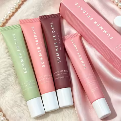 Summer Friday's Lip Balm Strawberry Soft Serv Moisturizing Transparent Lip Gloss Remove Dead Skin an