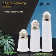 QINJUE Lamp Holder Base, Plastic White E27 To E27 Extender, 65mm/95mm/120mm Extend Extension Socket