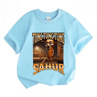 Baju Tshirt Budak Anomali Tung Tung Sahur Cotton 100 Top Printed Kids Tops Short Sleeve Round Neck