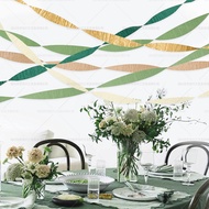 Sage Green Crepe Paper Roll Set Olive Green Ribbon Color Strips Wedding Party Decoration