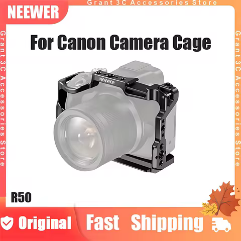 NEEWER R50 Camera Cage Custom for Canon EOS R50 Protect Frame Expansion DJI Stabilizer with NATO Rai