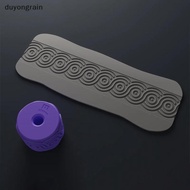 (duyongrain) Clay Stamp Roller Geometric Flower Patterns Relief Rolling Tool Ceramic Clay Texture Wh