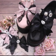 Y2k ribbon lace clip shoe