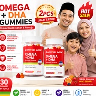 2PCS Gumm PRO Omega DHA Gummies 30s Suplemen Kuat Ingatan Kanak Kanak Fokus Belajar