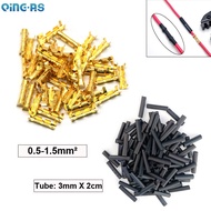 453 U-shaped Terminal Tab Inserts Connectors Small Teeth Fascia 0.3-1.5mm2 With Heat shrinkable tube