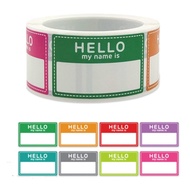【A VOGUE】  LG01I9 Self-Adhesive Name Tag Hello My Name is Blank Name Labels Rectangle 8 Colors Name 