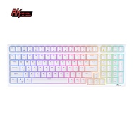 RK ROYAL KLUDGE RK98 RGB คีย์บอร์ดเล่นเกม100คีย์คีย์บอร์ดแบบกลไกร้อนสลับกับ3พอร์ต USB Tri-Mode 2.4G