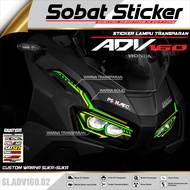 STIKER LAMPU ADV 160 / SB STICKER VARIASI LAMPU ALIS MOTOR ADV 160 NEW 2023 TERBARU TRANSPARAN