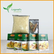 ❖ ▼ ✓ Indian Biryani Rice Sets| 1kg Basmati Rice + Whole Spices + Shan Masala Spices Variants