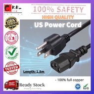 High Quality US Male Plug to C13 Female Socket AC Power Cord l Nema5-15p to IEC C13 Power Cable 20AW
