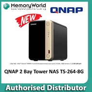 [QNAP Authorized Distributor] QNAP 2 BAY Tower NAS TS-264-8G (Enclose only)
