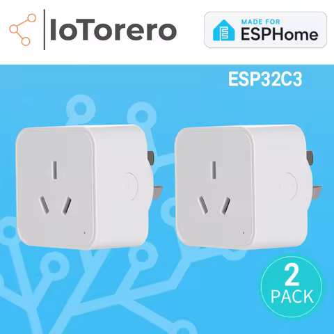 IoTorero 2 Pack Made For ESPHome ESP32C3 Australia Plug Consumption Monitoring 16A Works With Home A