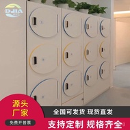 Gym Locker Sensor Lock with Lock Storage Center Wooden Locker Storage Cabinet Bathroom Employee Show