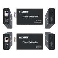 20km HDMI Extender Over LC SC Fiber Cable 4K 30Hz 4K 60hz Video Transmitter and Receiver Converter