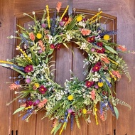 Holiday Wild Garland Spring Summer Garland Front Door Simulation Dried Flower Garland Hairy Fresh Gr