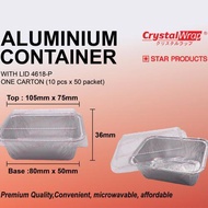 STAR PRODUCTS ALUMINIUM CONTAINER WITH LID 4618-P 10PCS